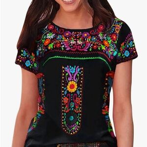 Mexican embroidered top